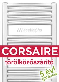 Corsaire elektromos törölközőszárító radiátor beépített termosztáttal.