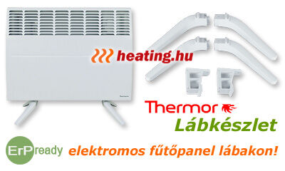 Mobil elektromos fűtés korszerű fűtőkészülékkel: a Thermor fűtőpanelekhez praktikus lábkészlet is rendelhető.